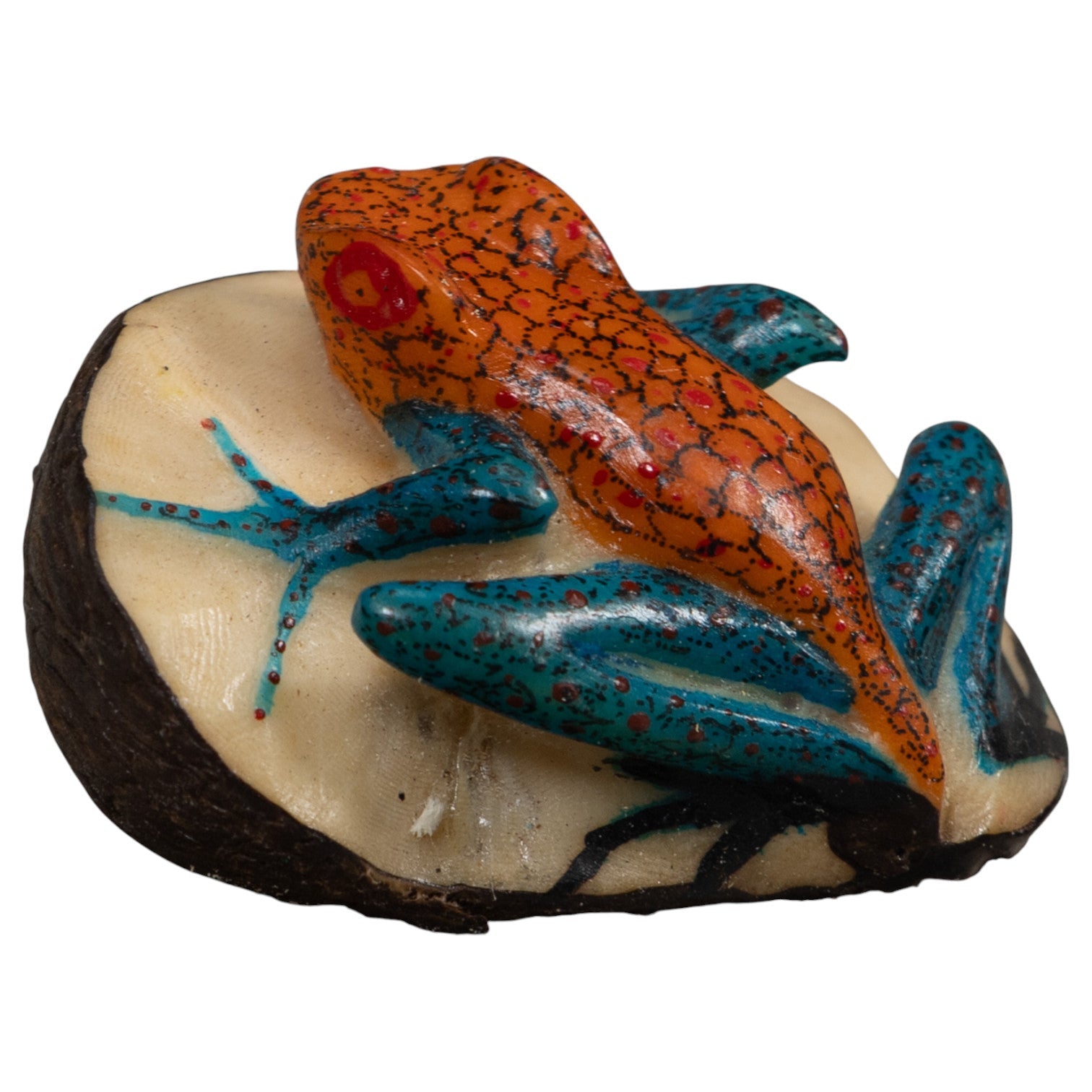 Red And Blue Poison Dart Frog Tagua Carving