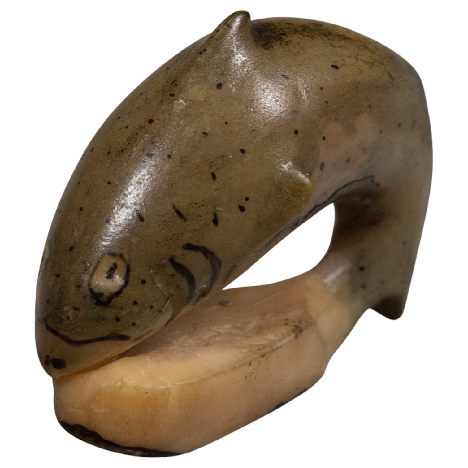 Vintage Dolphin Tagua Carving