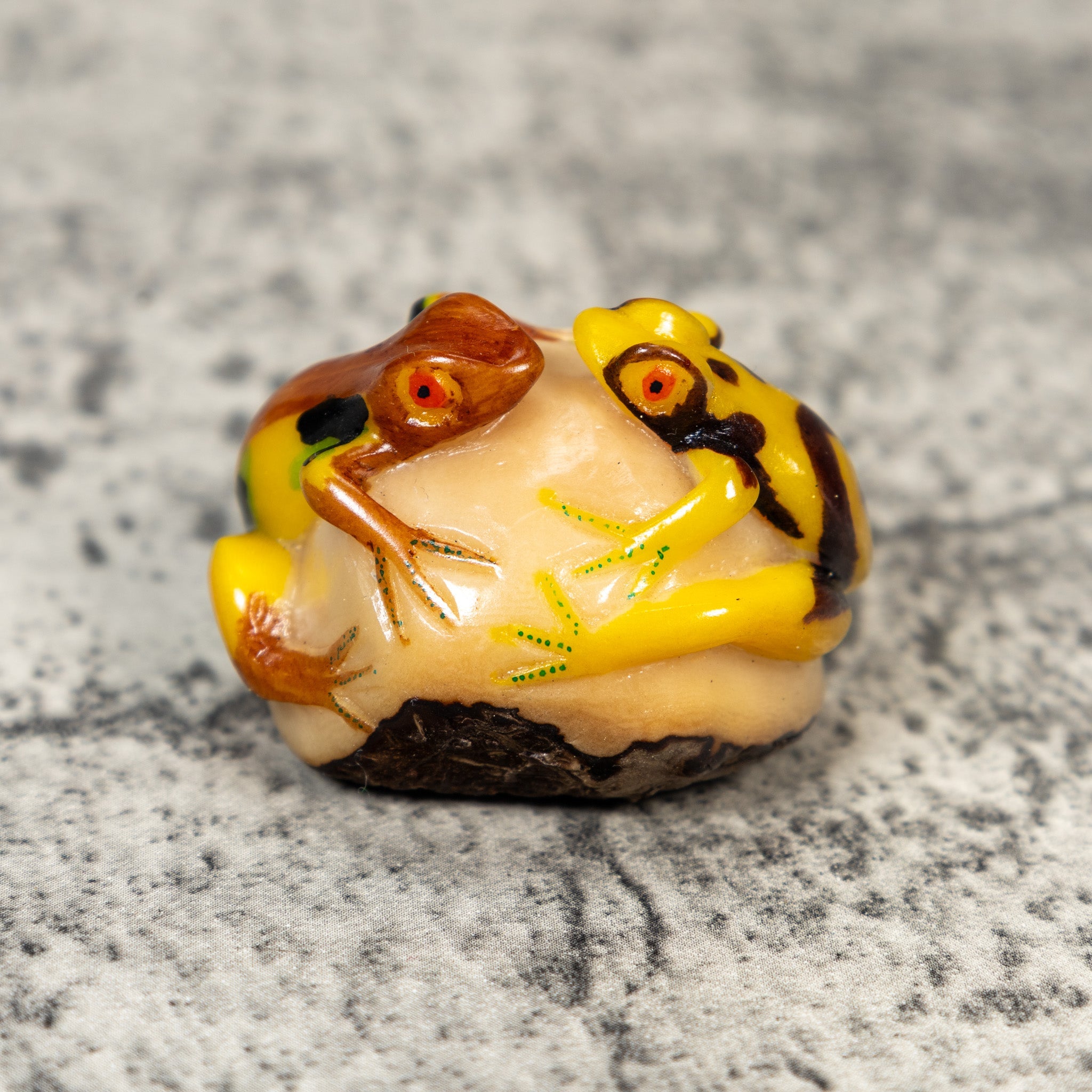 Double Poison Dart Frog Tagua Carving