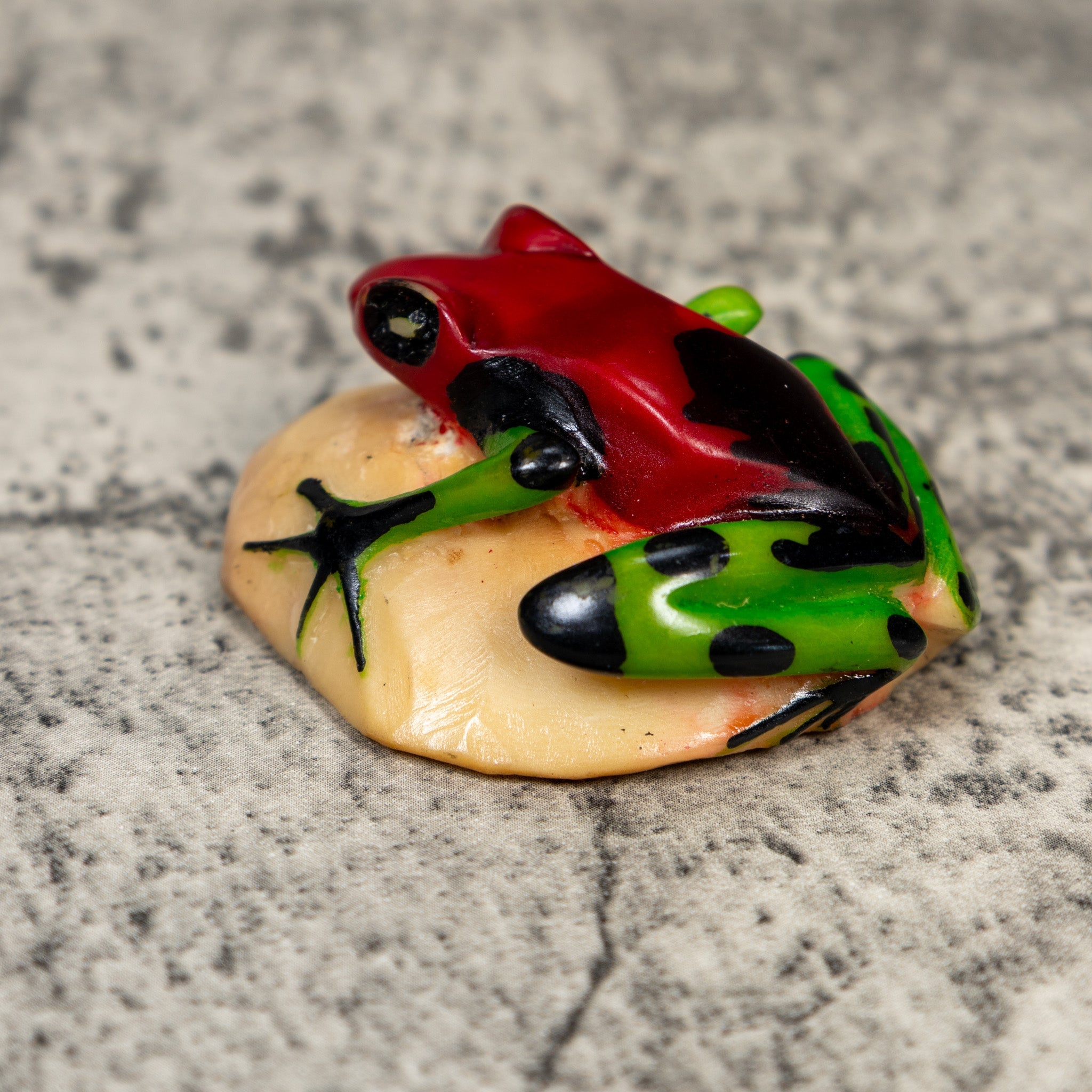 Red And Green Poison Dart Frog Tagua Carving