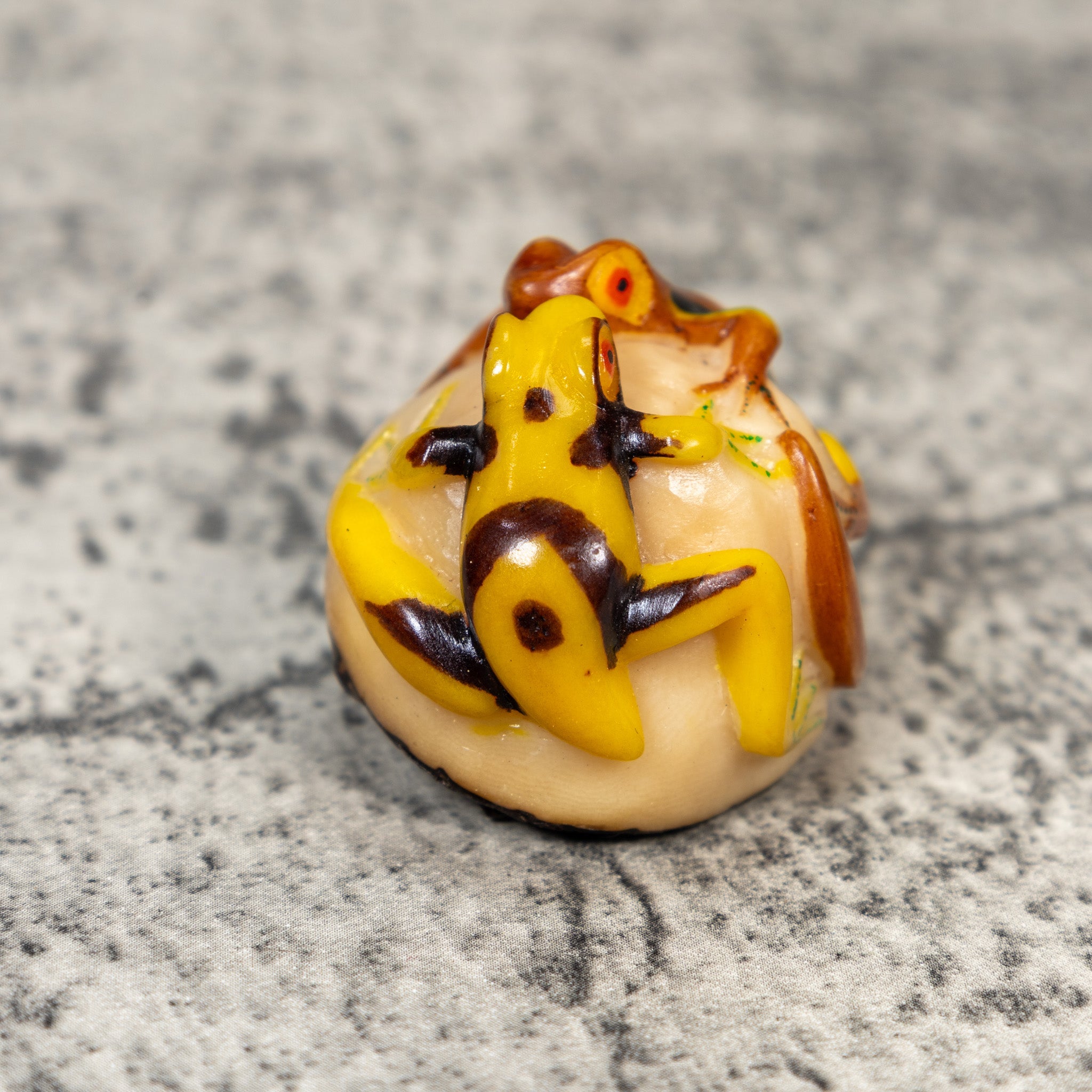 Double Poison Dart Frog Tagua Carving