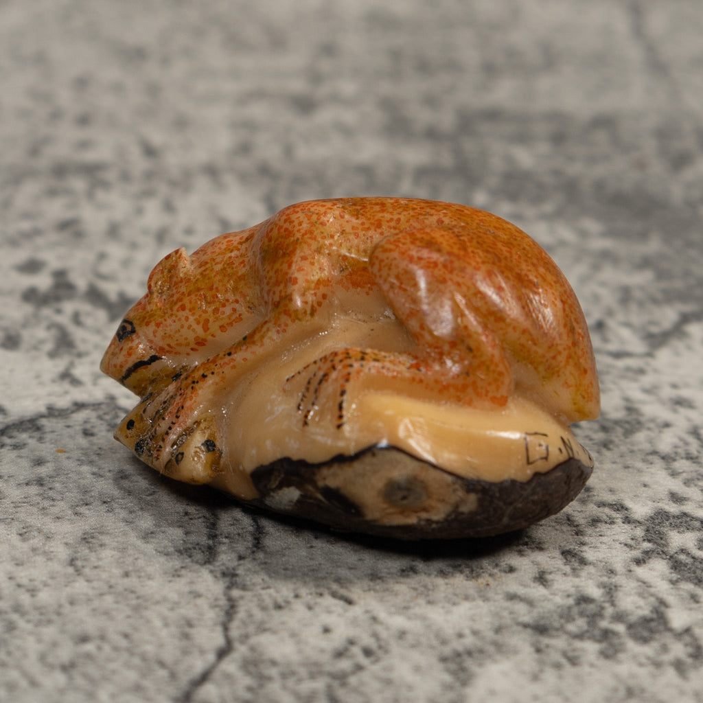 Rose Gold Jungle Critter Tagua Carving
