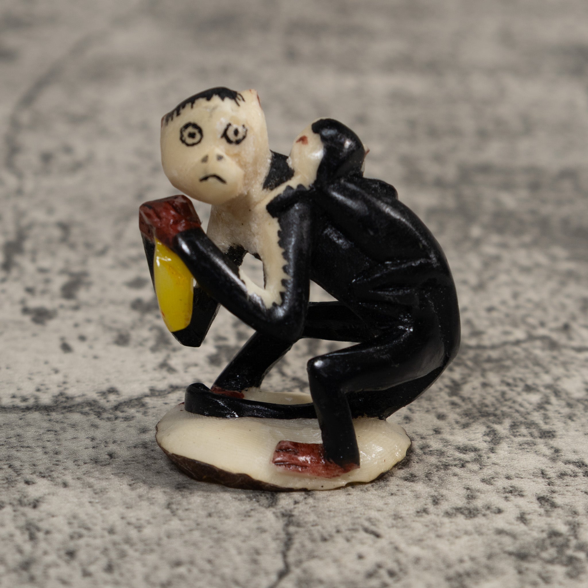 White Face Monkey With Infant Tagua Carving