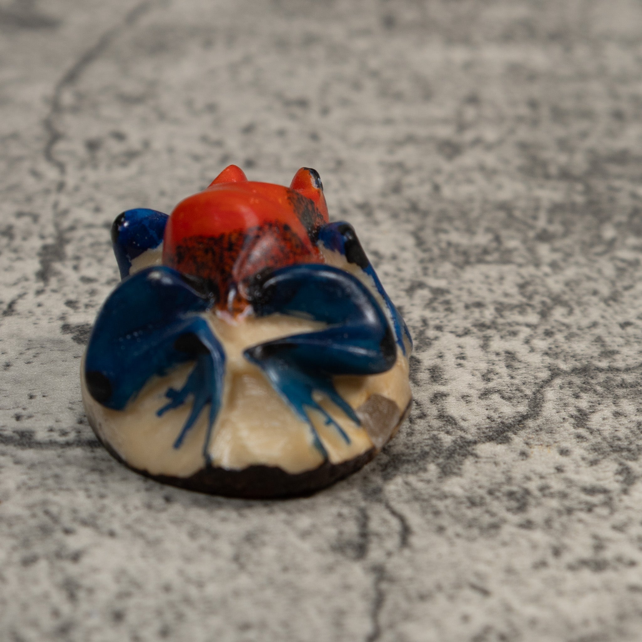 Red And Blue Poison Dart Frog Tagua Carving
