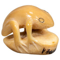 Natural White Toad Frog Tagua Carving