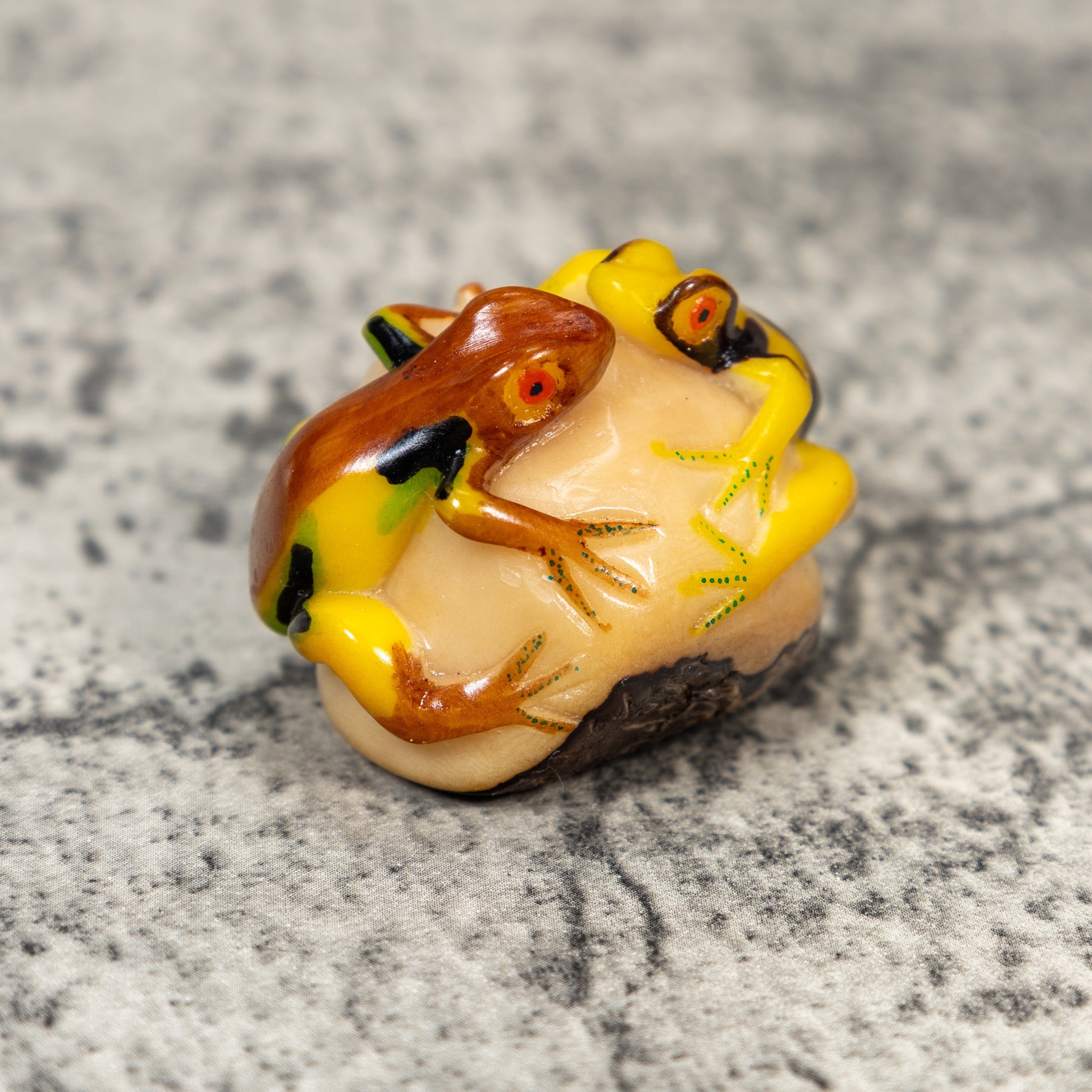 Double Poison Dart Frog Tagua Carving