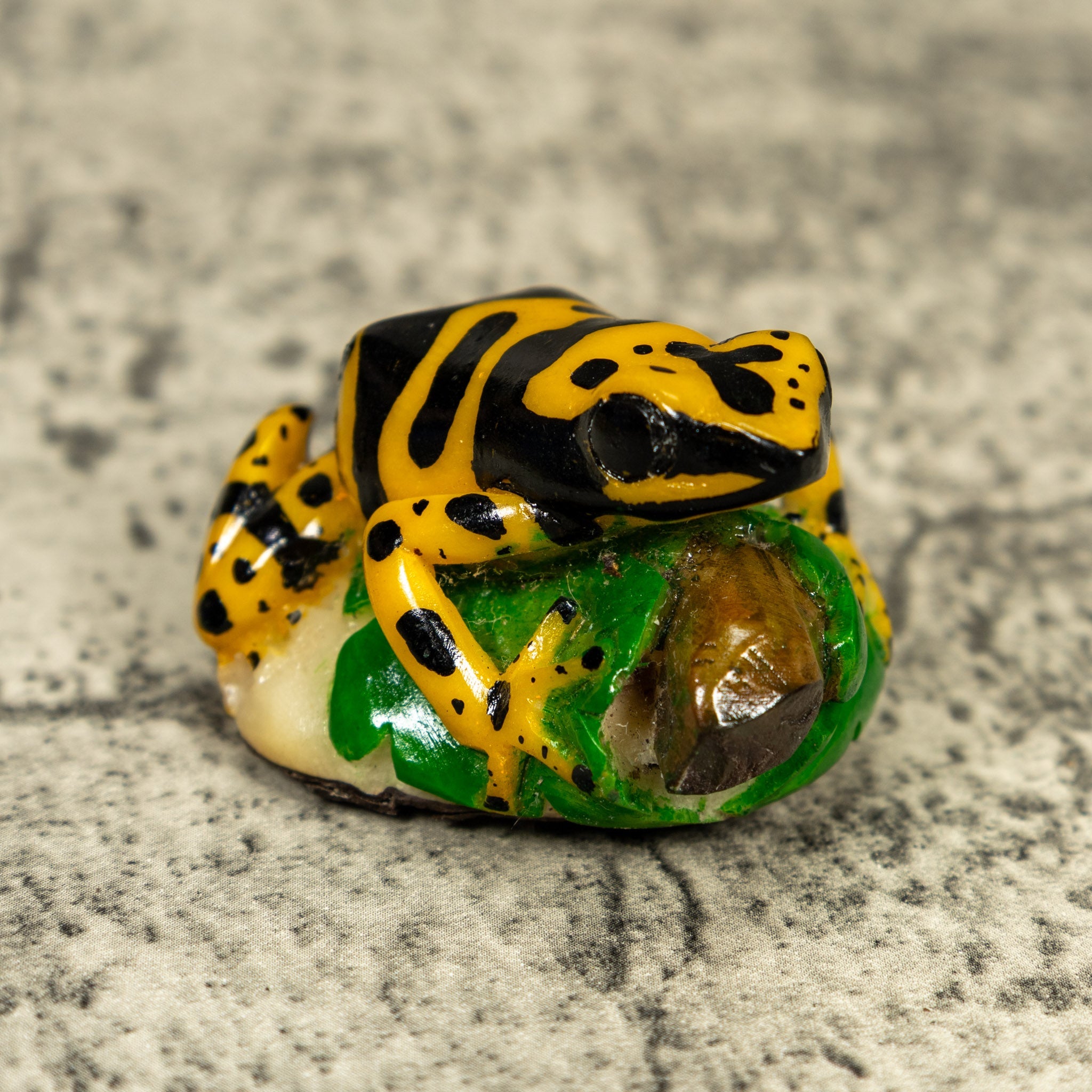 Golden Frog Tagua Carving