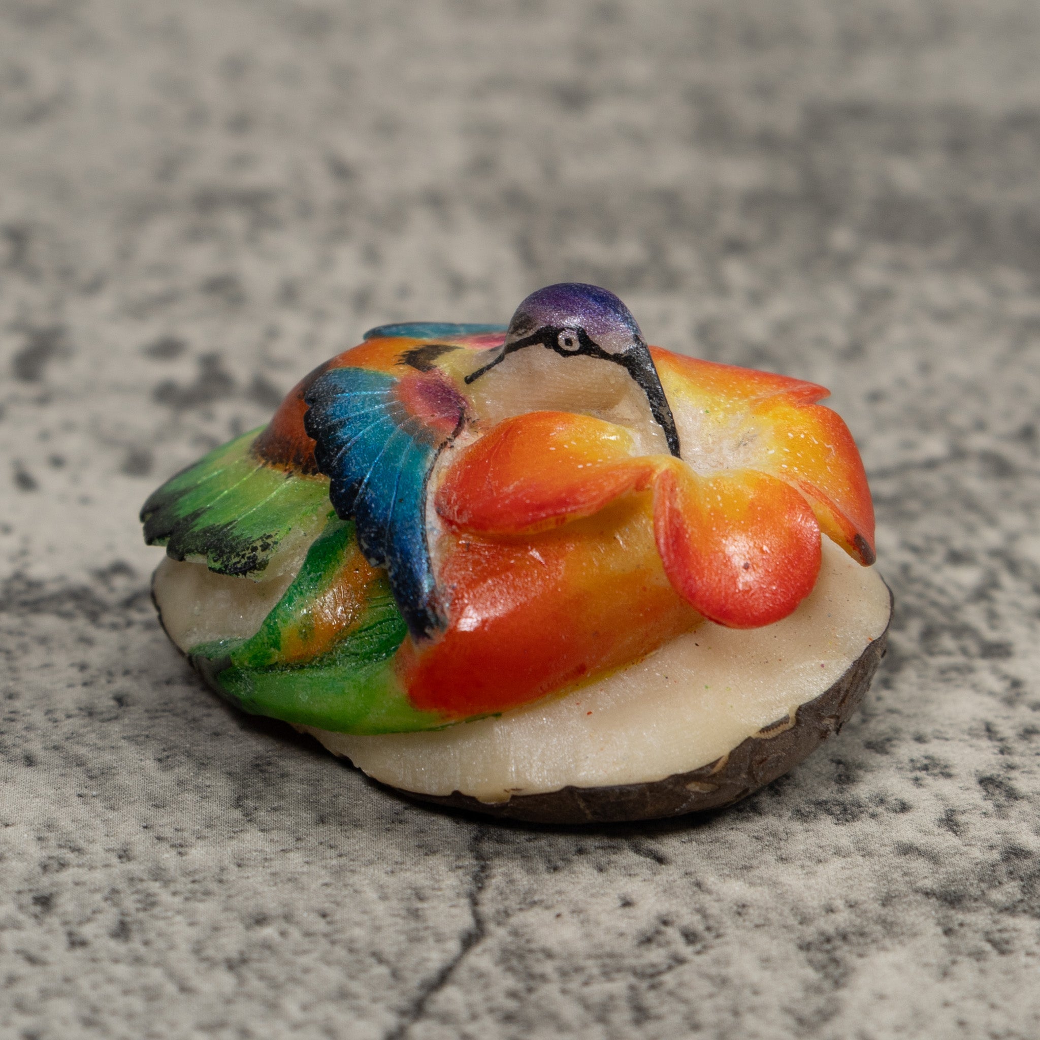 Hummingbird Tagua Carving