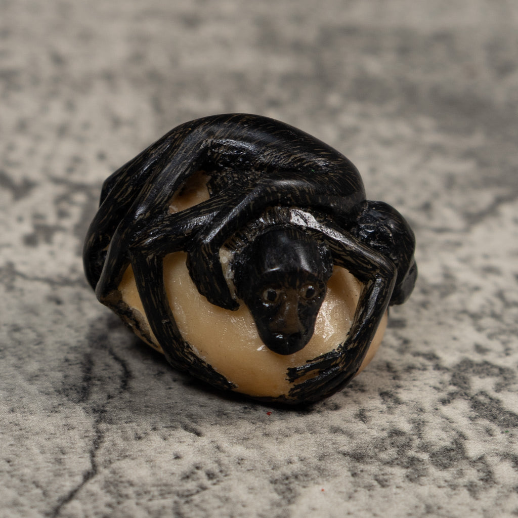 Double Howler Monkey Tagua Carving