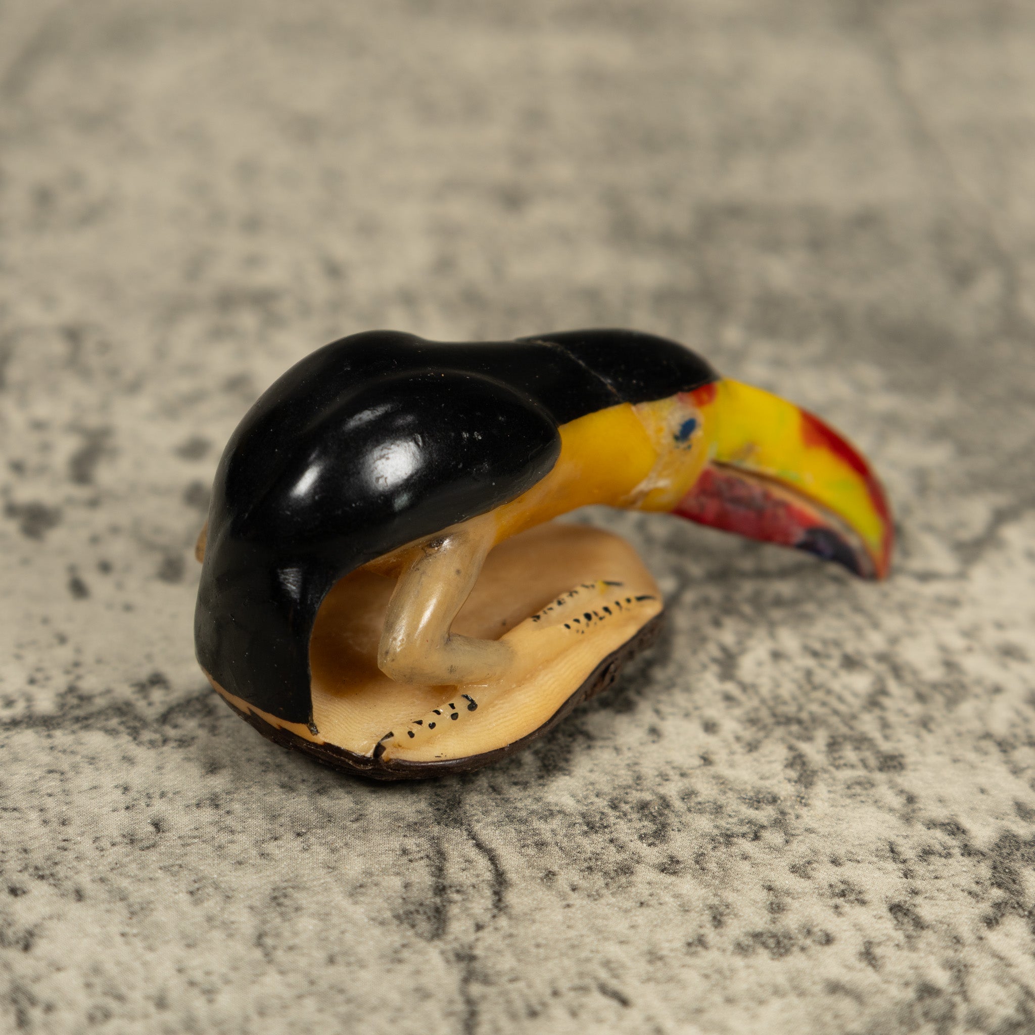 Vintage Toucan Parrot Bird Tagua Carving