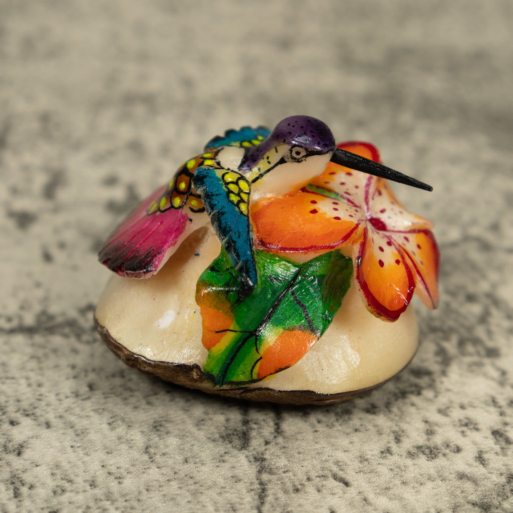 Hummingbird Tagua Carving