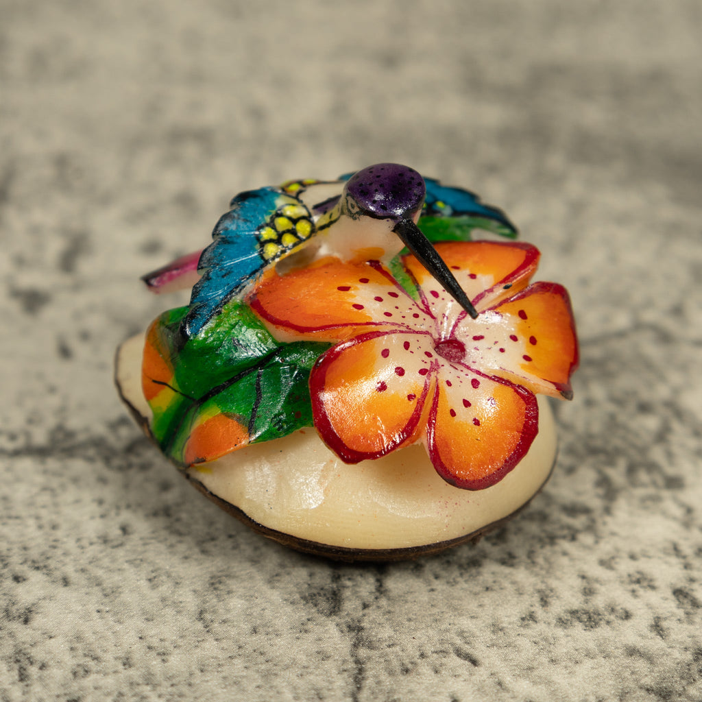Hummingbird Tagua Carving