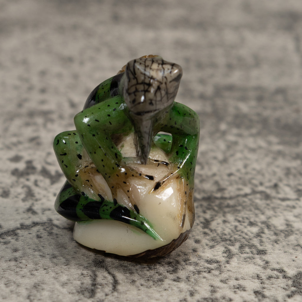 Green Iguana Lizard Tagua Carving