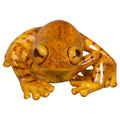 Free-Standing Brown Frog Tagua Carving