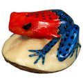 Red And Blue Poison Dart Frog Tagua Carving