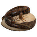 Brown And Black Gecko Lizard Tagua Carving