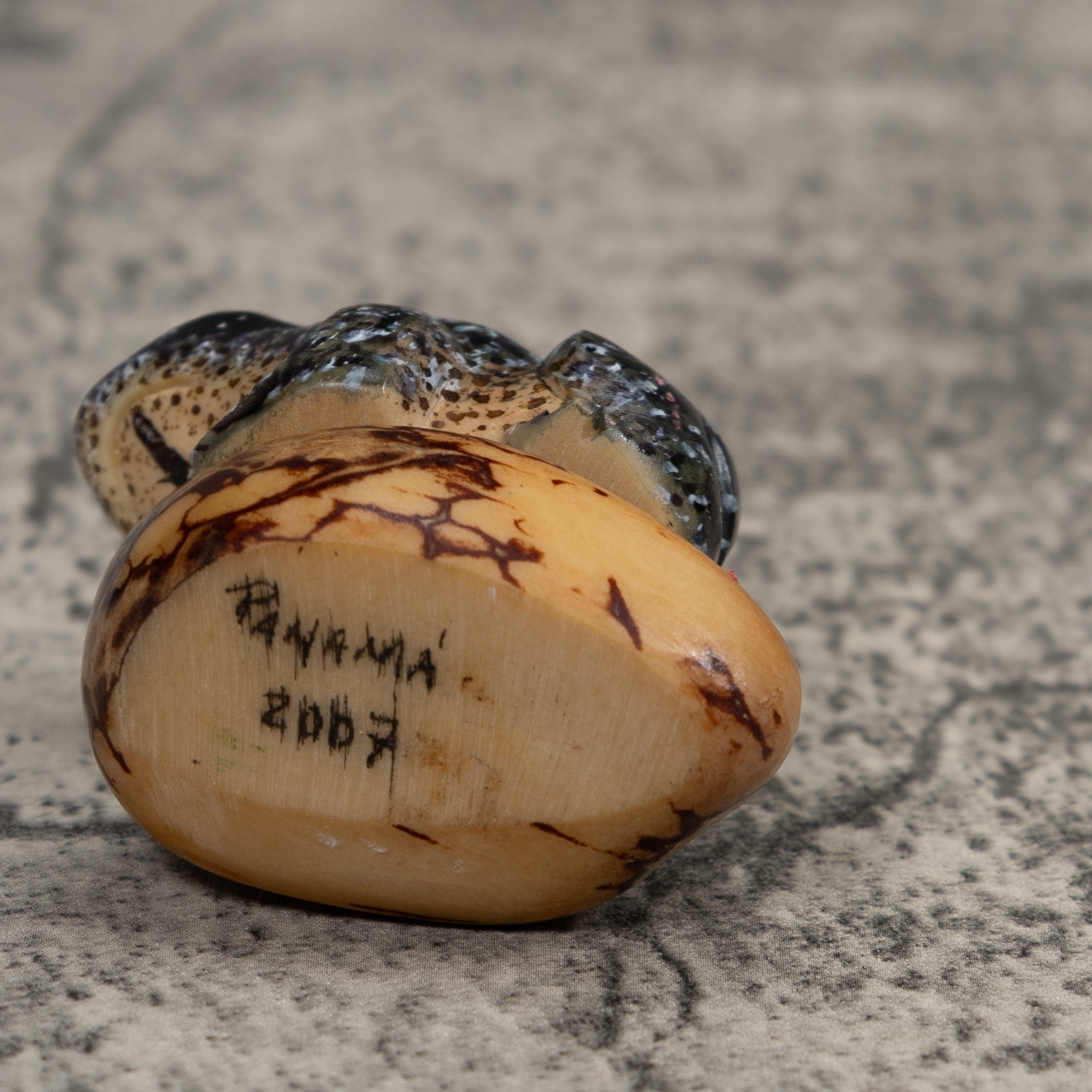 Vintage Toad Frog Tagua Carving
