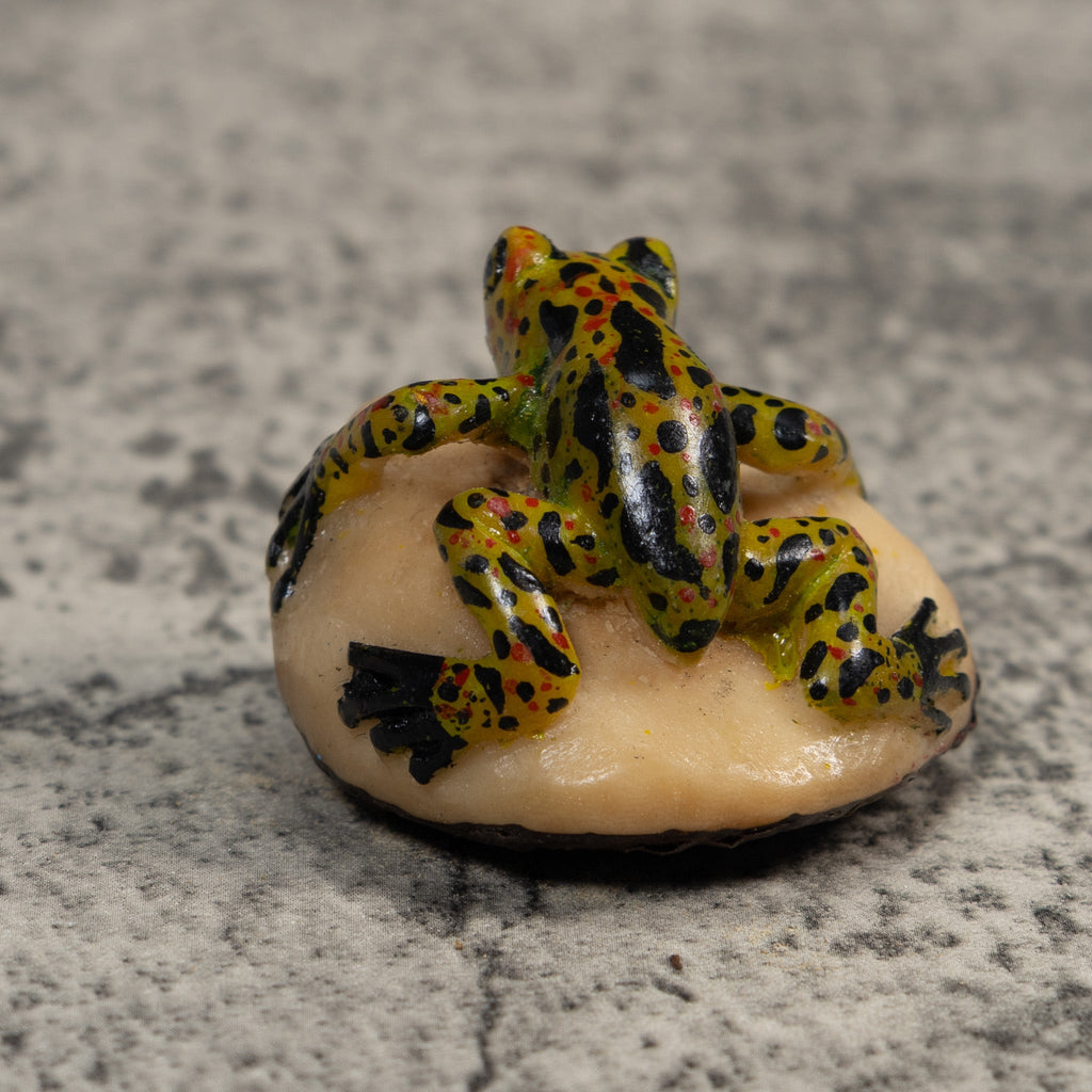 Vintage Spotted Poison Dart Frog Tagua Carving
