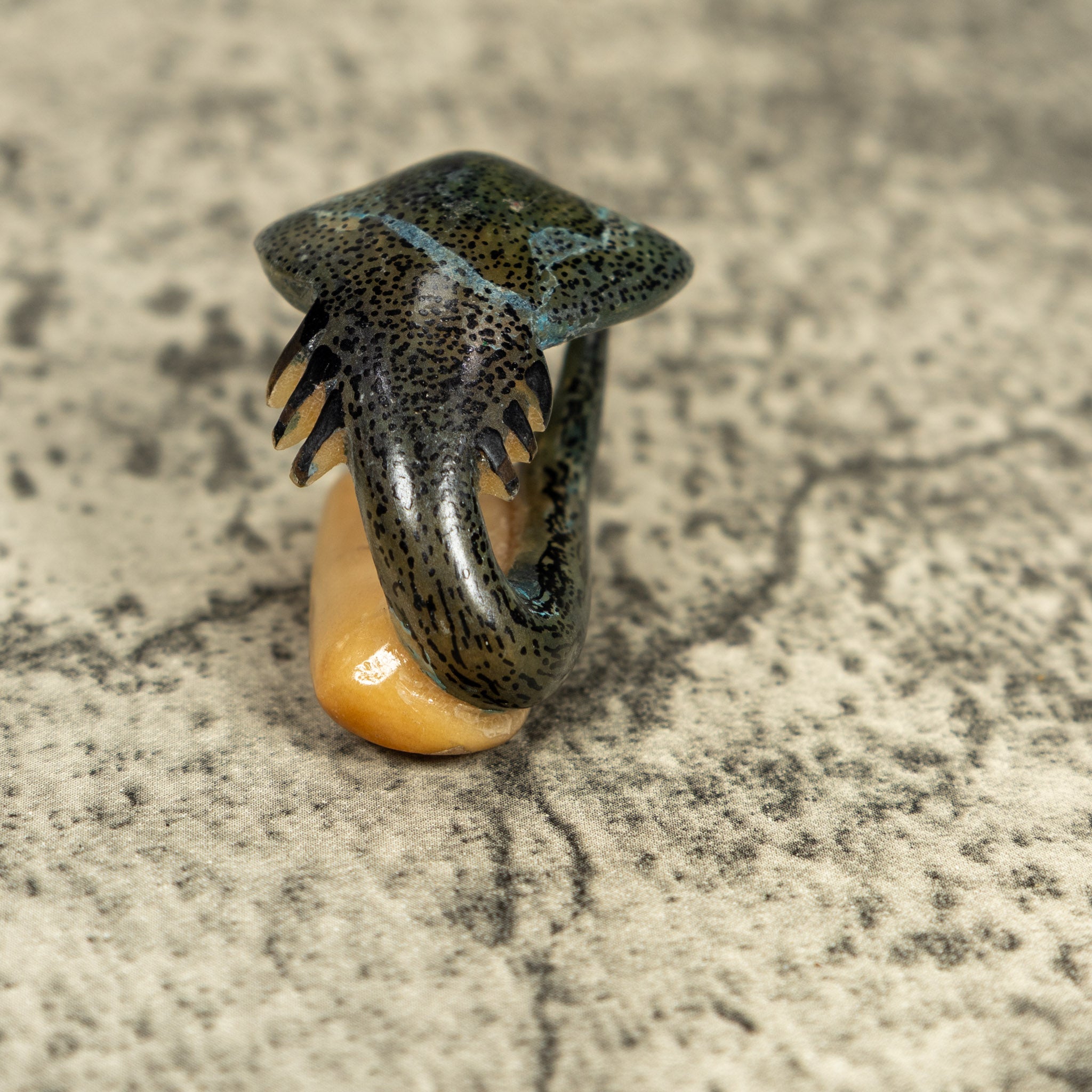 Unusual Vintage Stingray Tagua Carving