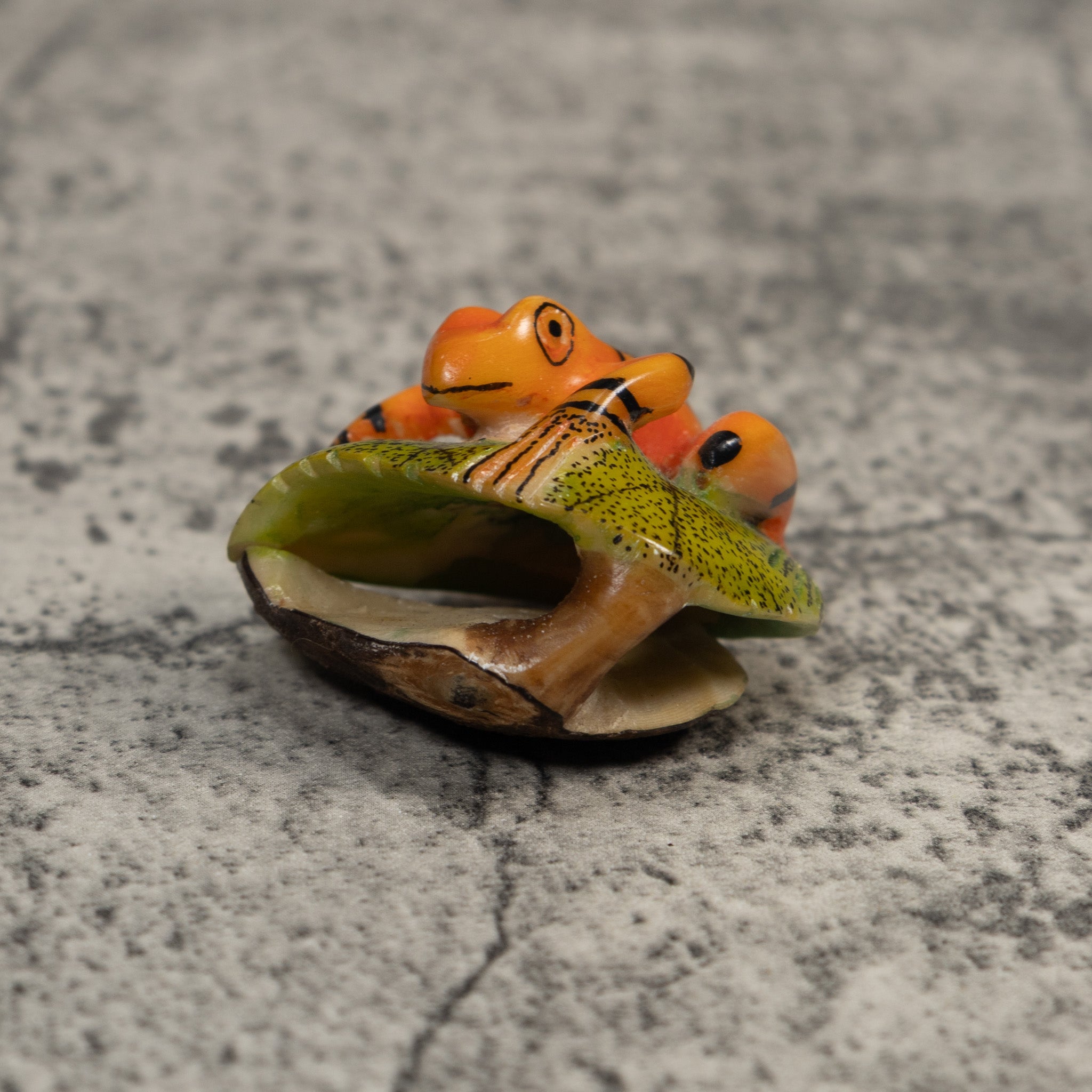 Golden Frog Tagua Carving