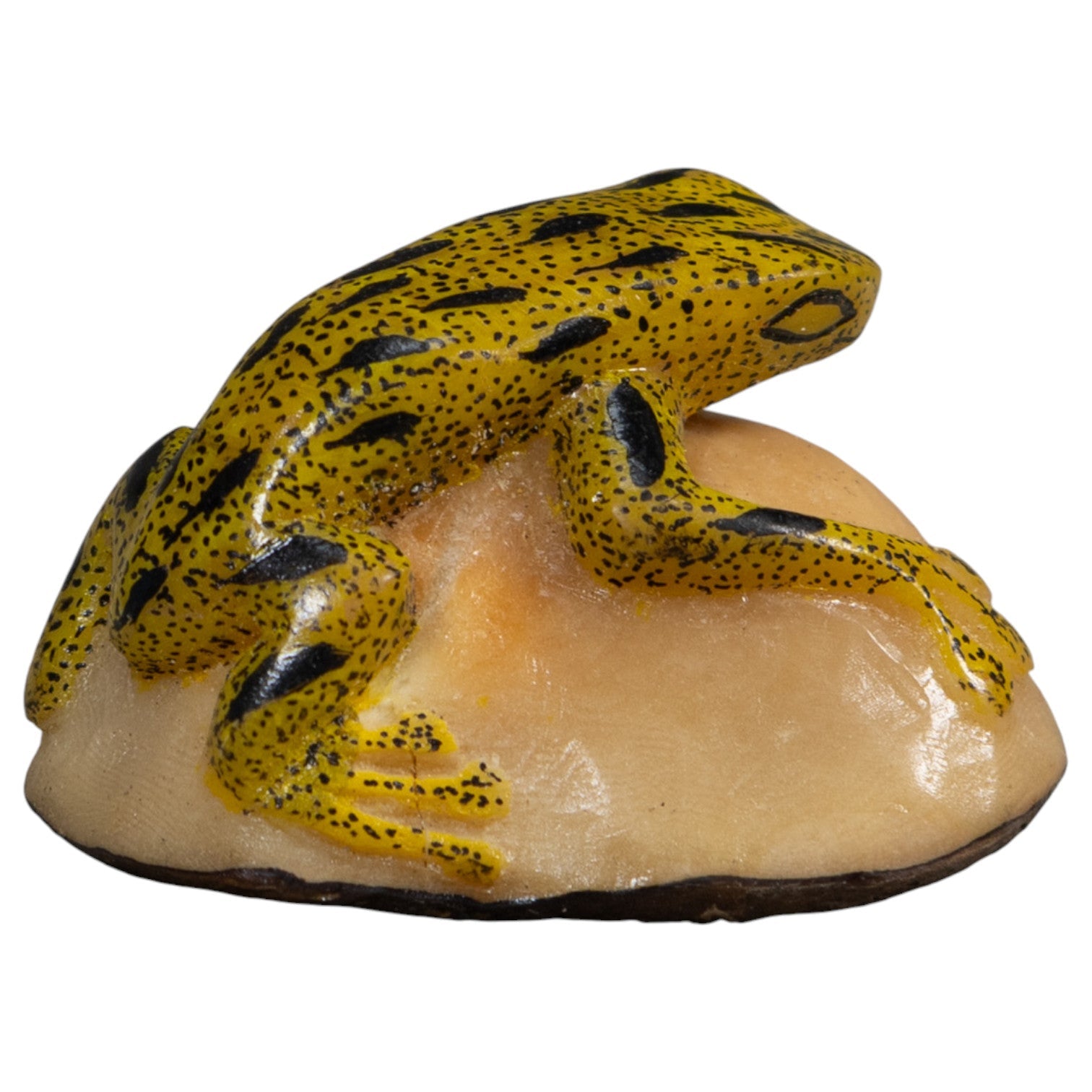 Yellow And Black Poison Dart Frog Tagua Carving