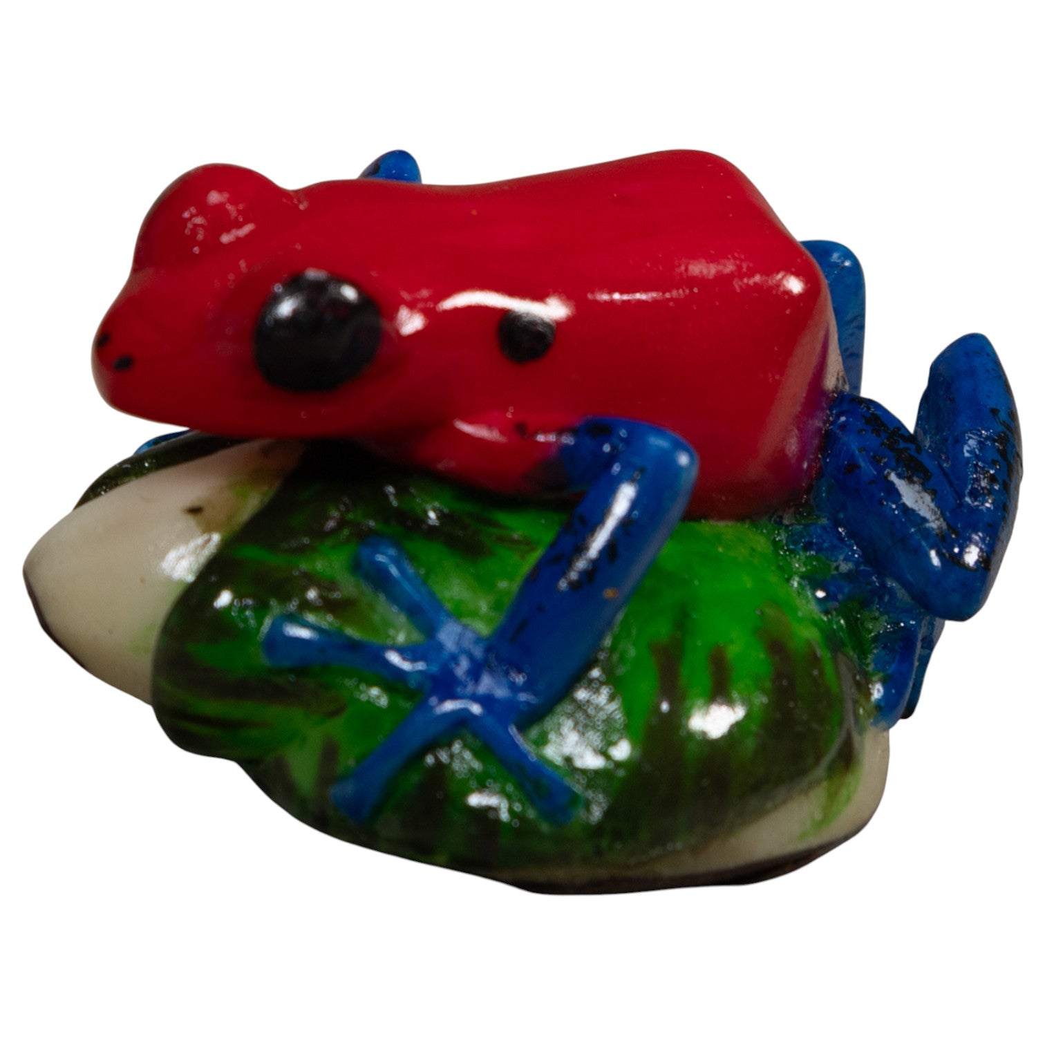 Red Blue And Green Poison Dart Frog Tagua Carving