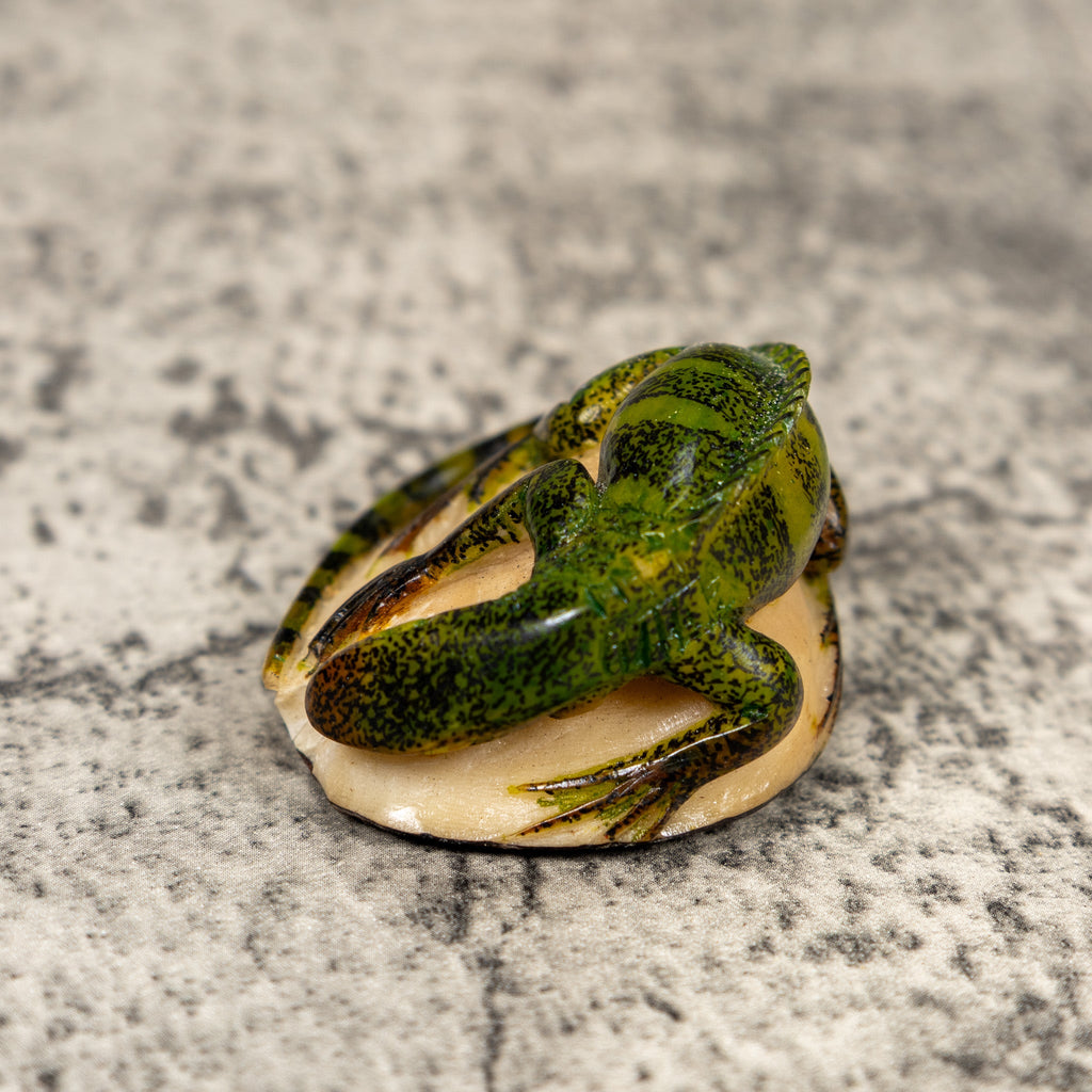 Green Iguana Lizard Tagua Carving