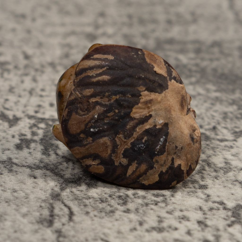 Vintage Brown Blowthroat Poison Dart Frog Tagua Carving
