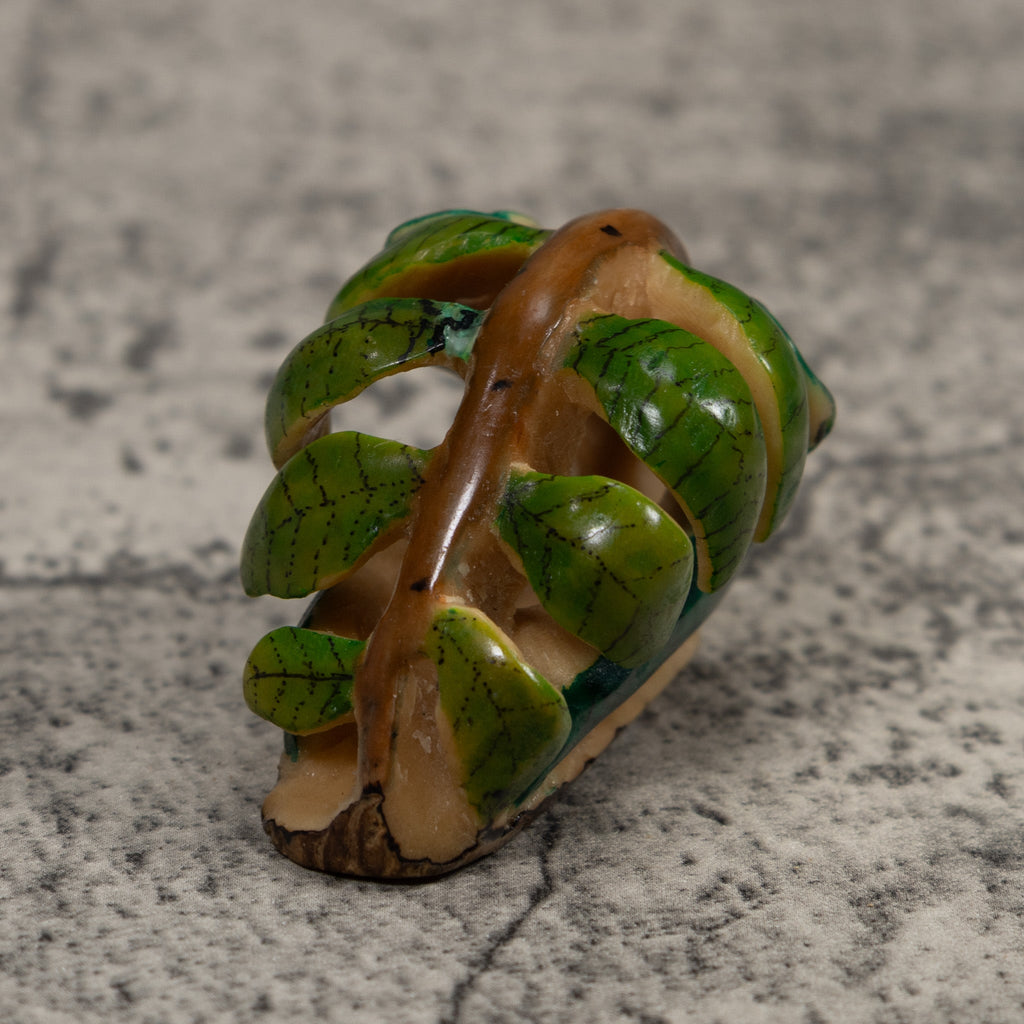 Rainforest Foliage Tagua Carving
