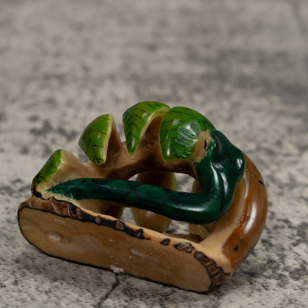 Rainforest Foliage Tagua Carving