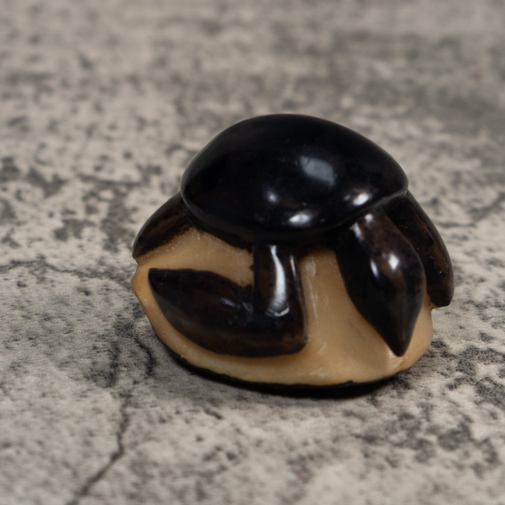 Vintage Black Turtle Tagua Carving