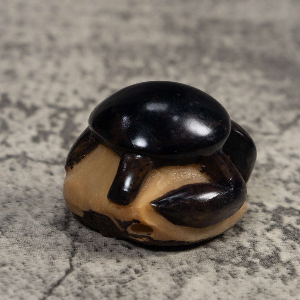 Vintage Black Turtle Tagua Carving