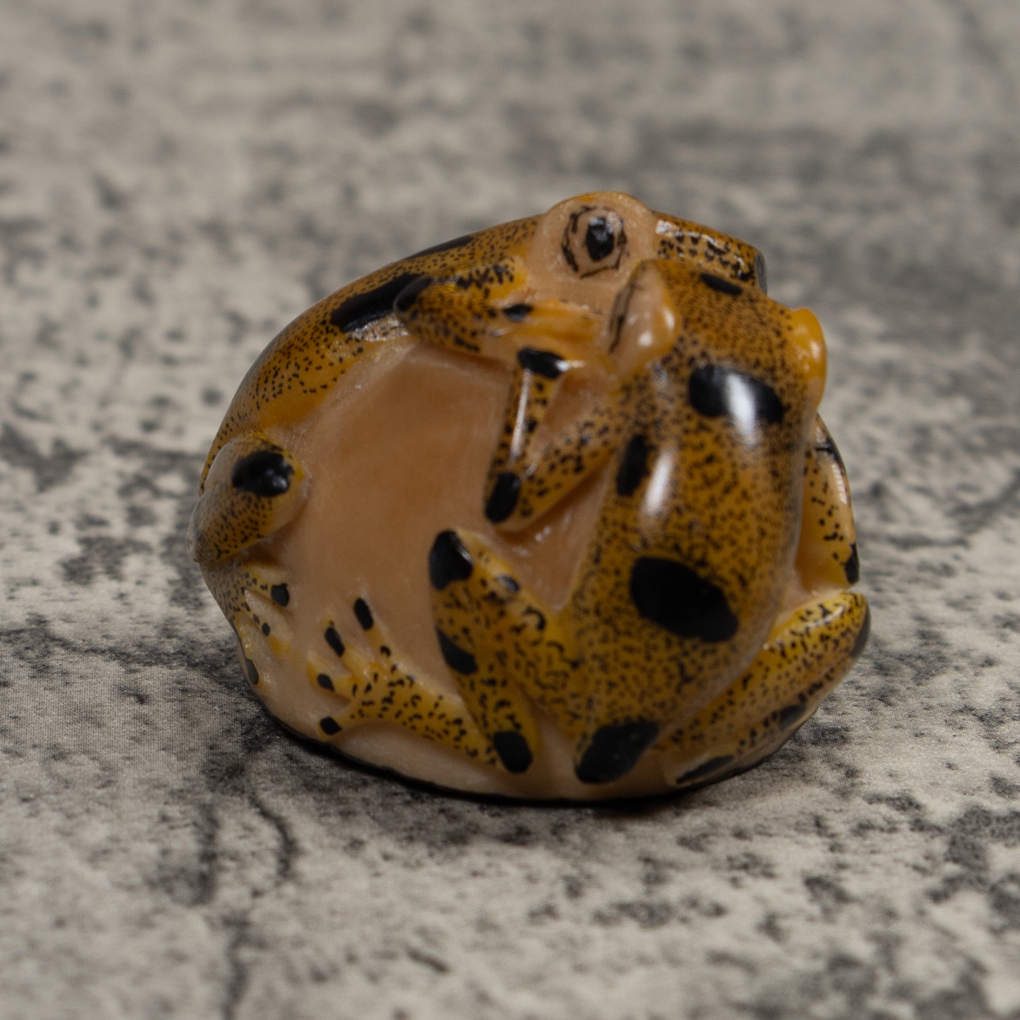 Double Vintage Frog Tagua Carving
