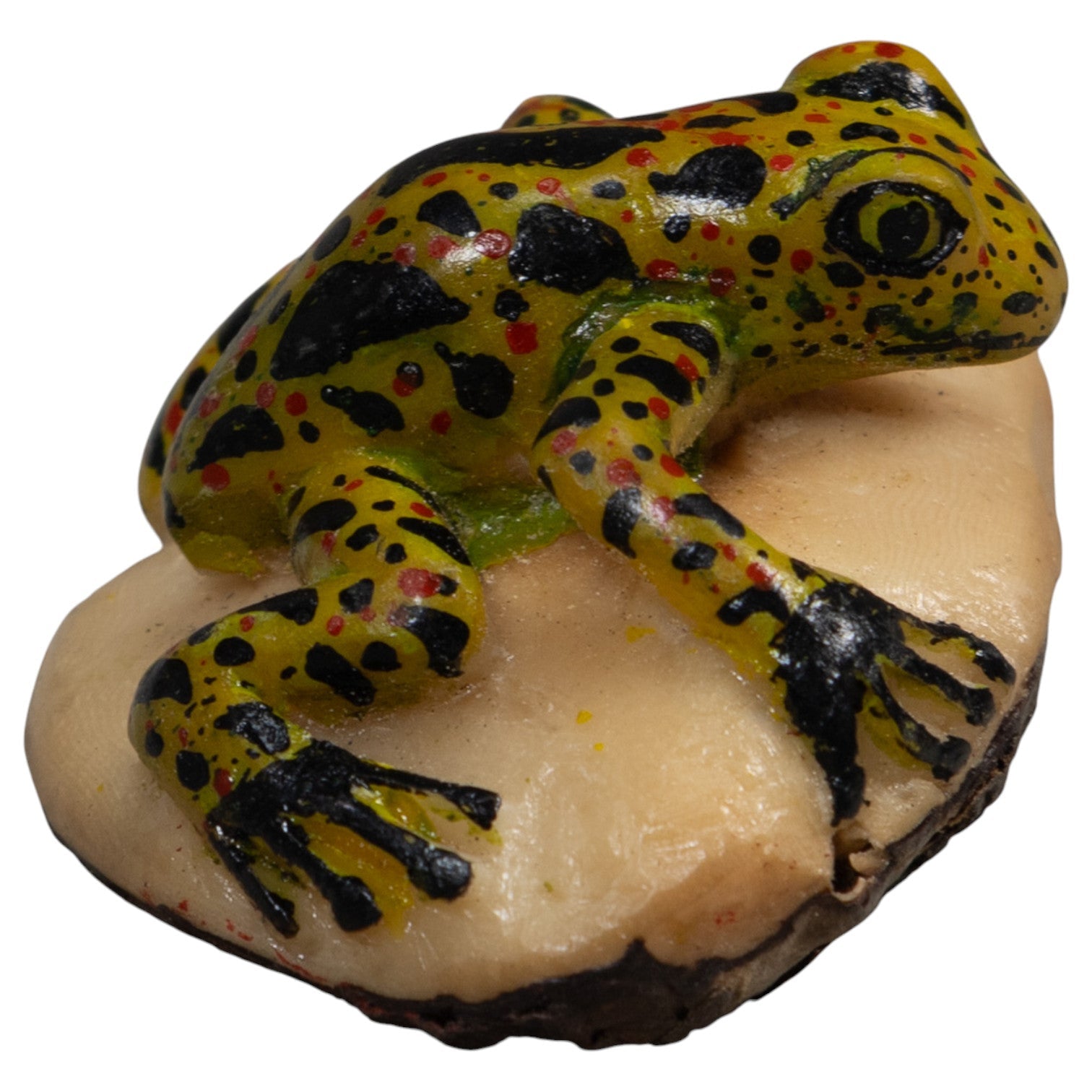 Vintage Spotted Poison Dart Frog Tagua Carving