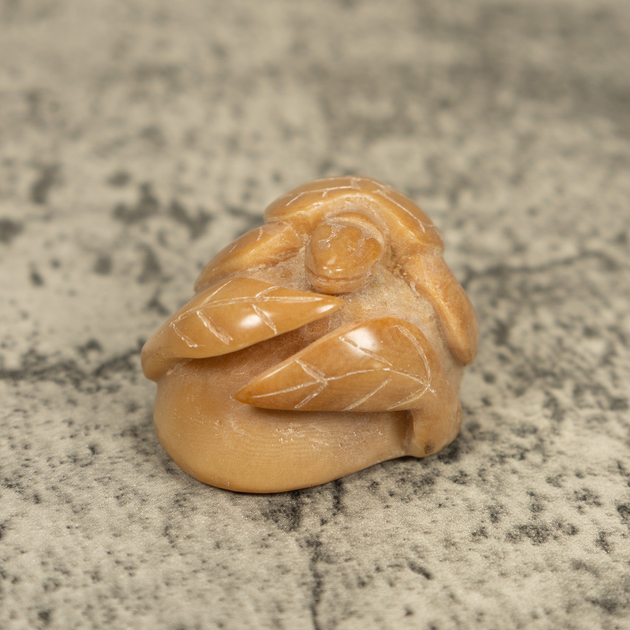 Vintage Natural White Sea Turtle Tagua Carving