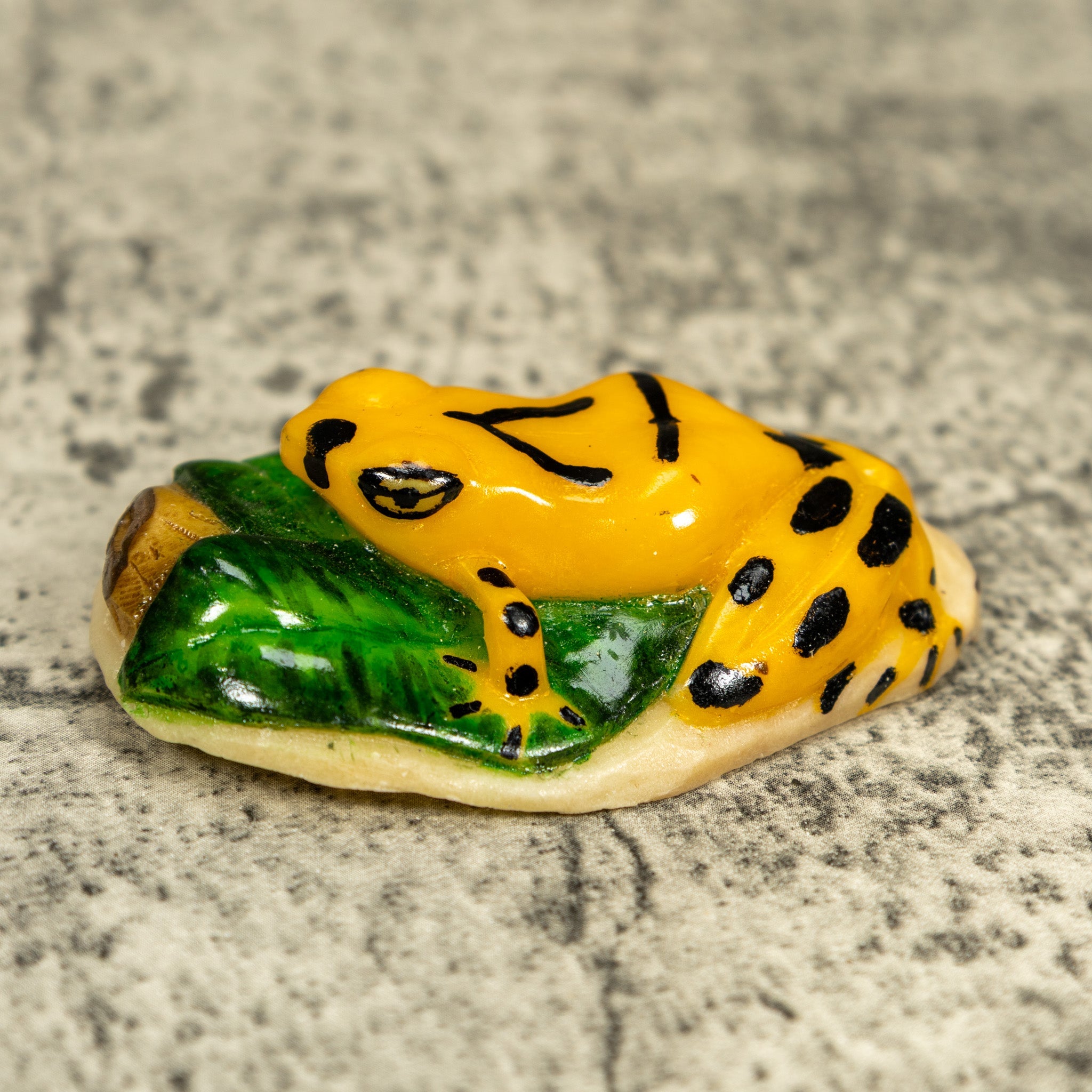 Golden Frog Tagua Carving