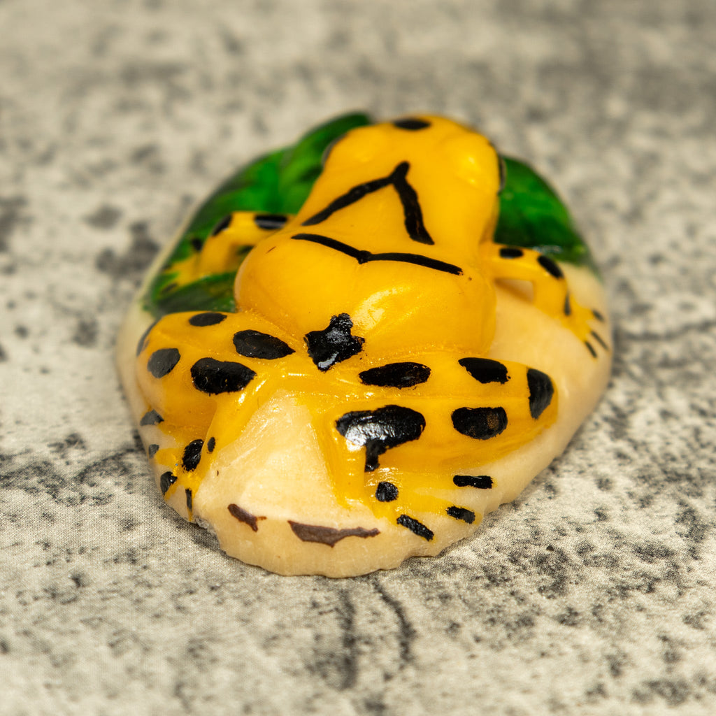 Golden Frog Tagua Carving