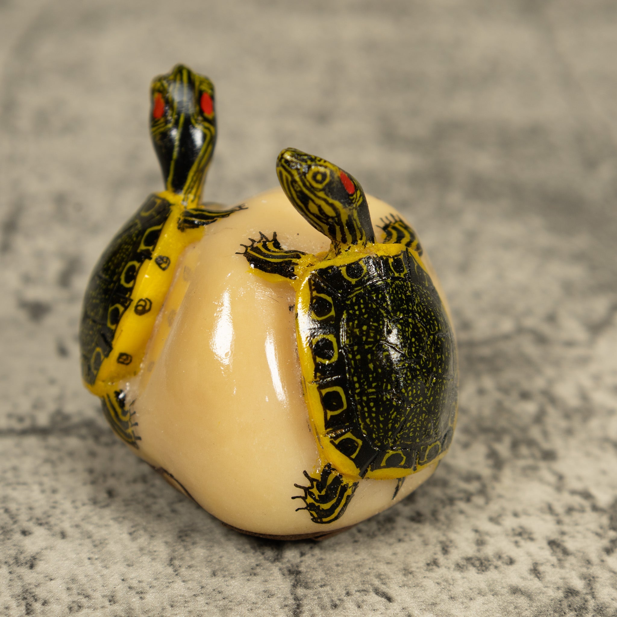Double (2) Tortoise Turtle Tagua Carving
