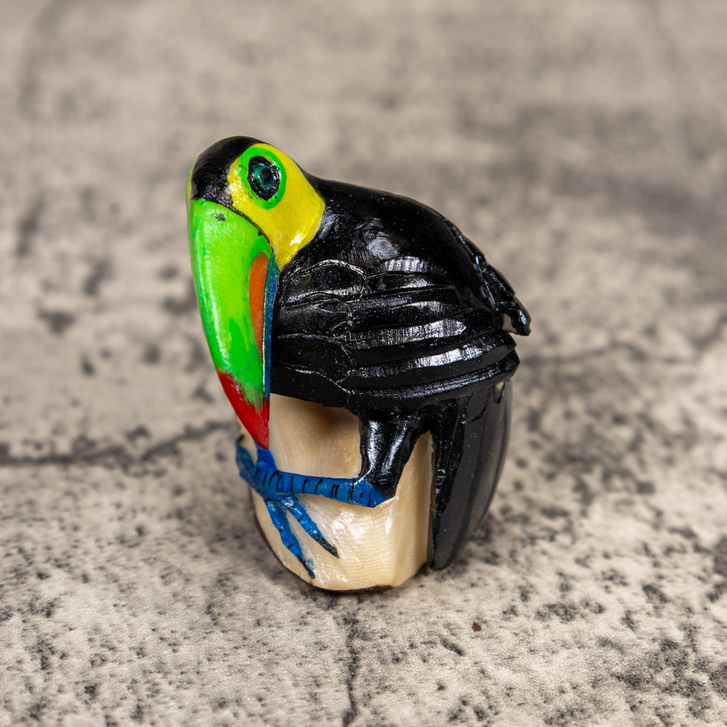 Toucan Parrot Bird Tagua Carving
