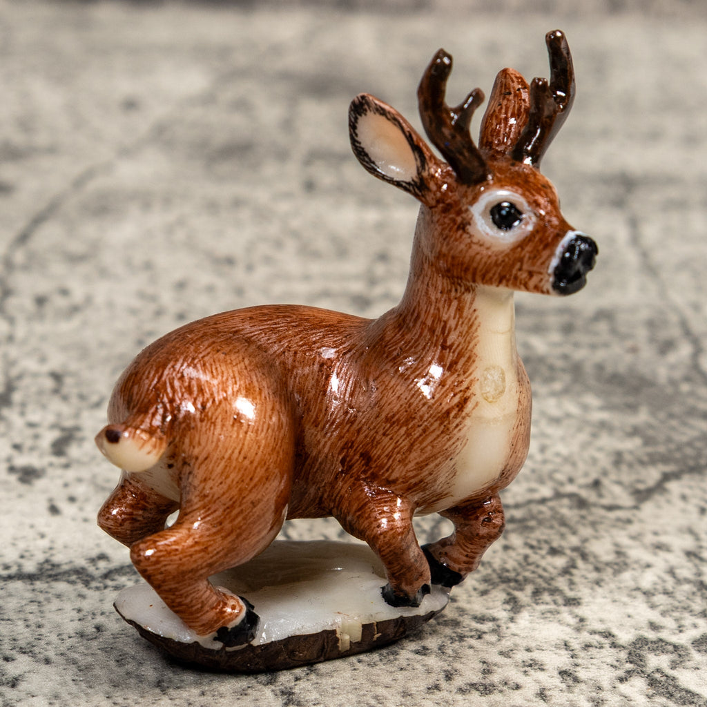 Rainforest Deer With Antlers Tagua Carving