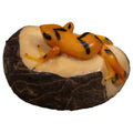 Vintage Black And Golden Frog Tagua Carving