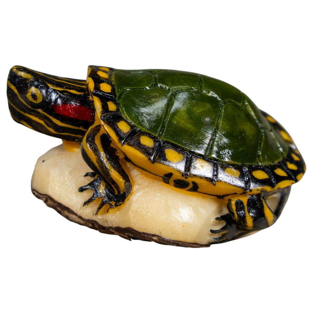 Green Yellow Tortoise Turtle Tagua Carving