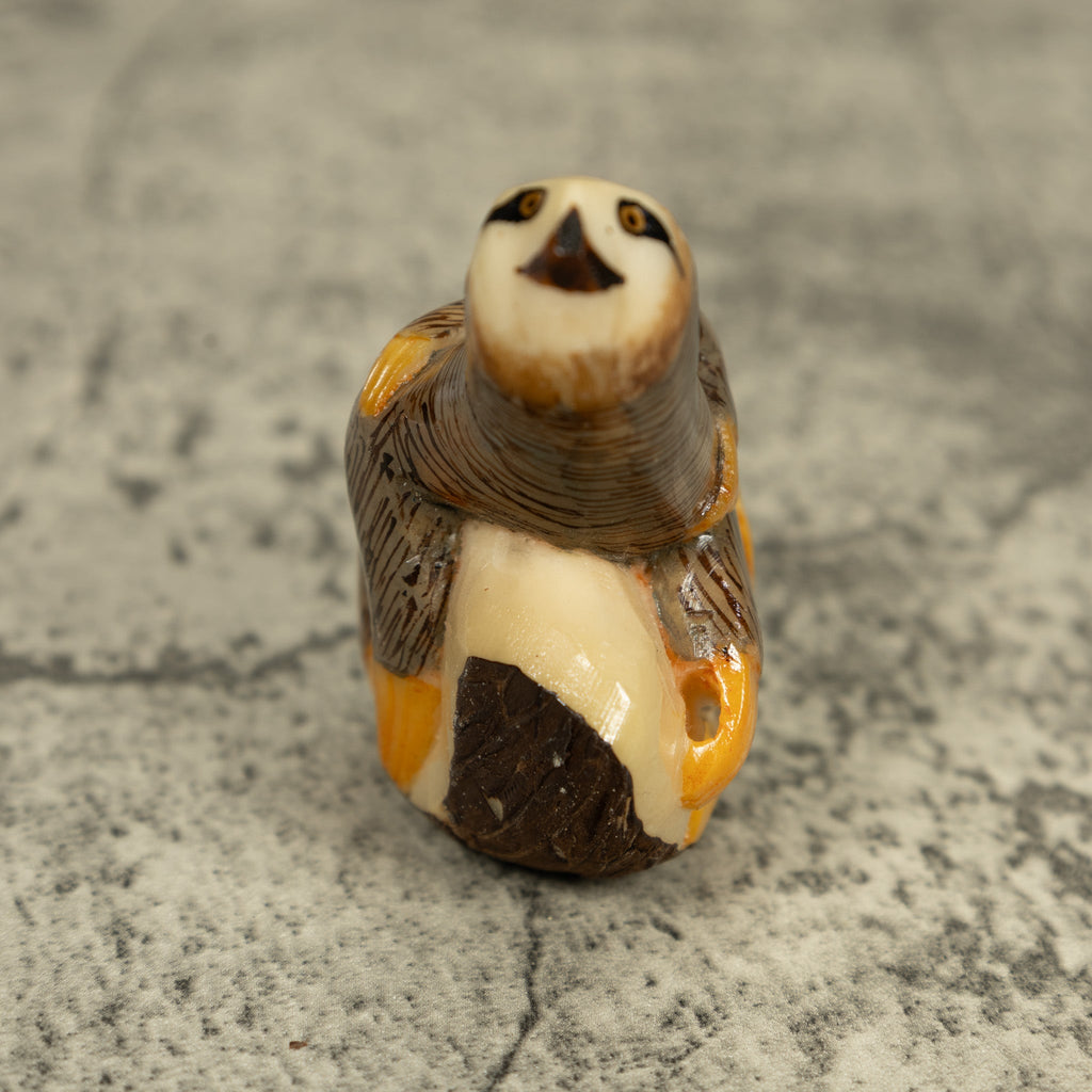 Stupendous Sloth With Cub Tagua Carving
