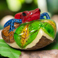 Red And Blue Poison Dart Frog Tagua Nut Carving