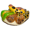 Orange And Red Poison Dart Frog Tagua Nut Carving