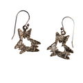 Sterling Silver Triple Butterfly Earrings