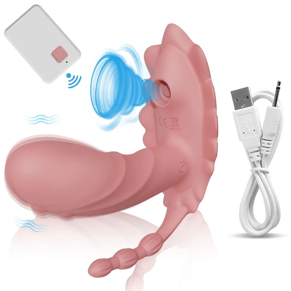 TriplePulse Anal Beads Clit Massage Dildo Vibrator