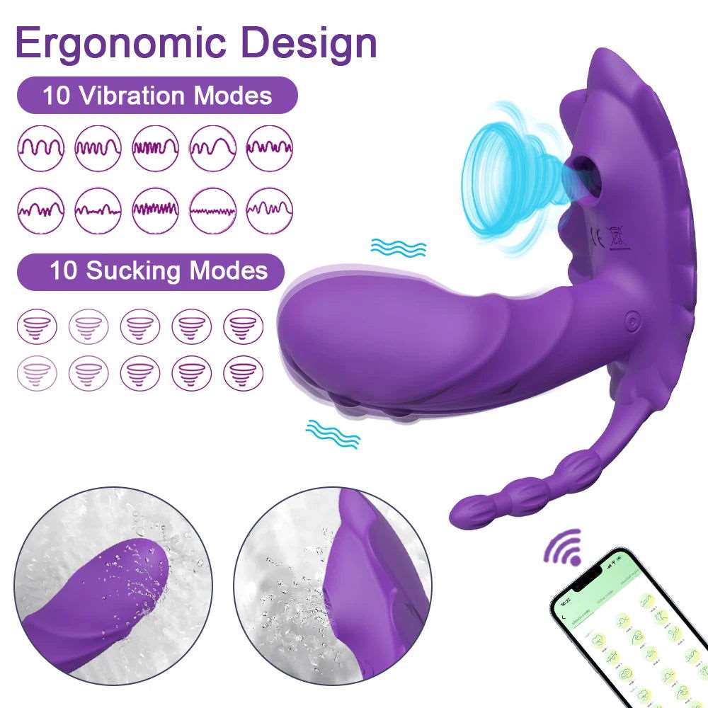 TriplePulse Anal Beads Clit Massage Dildo Vibrator