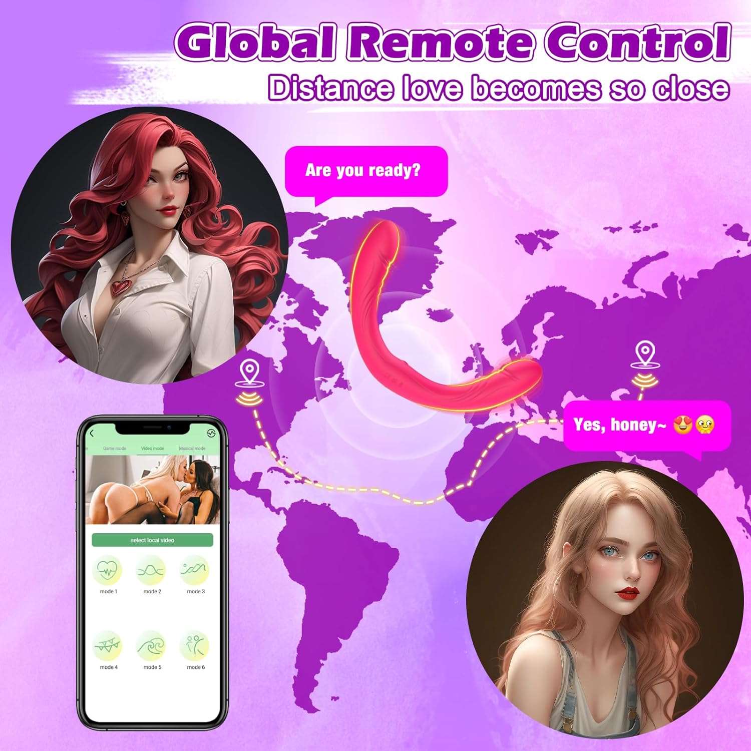 TwinTease 9 Vibrations Dual Dildo Vibrator