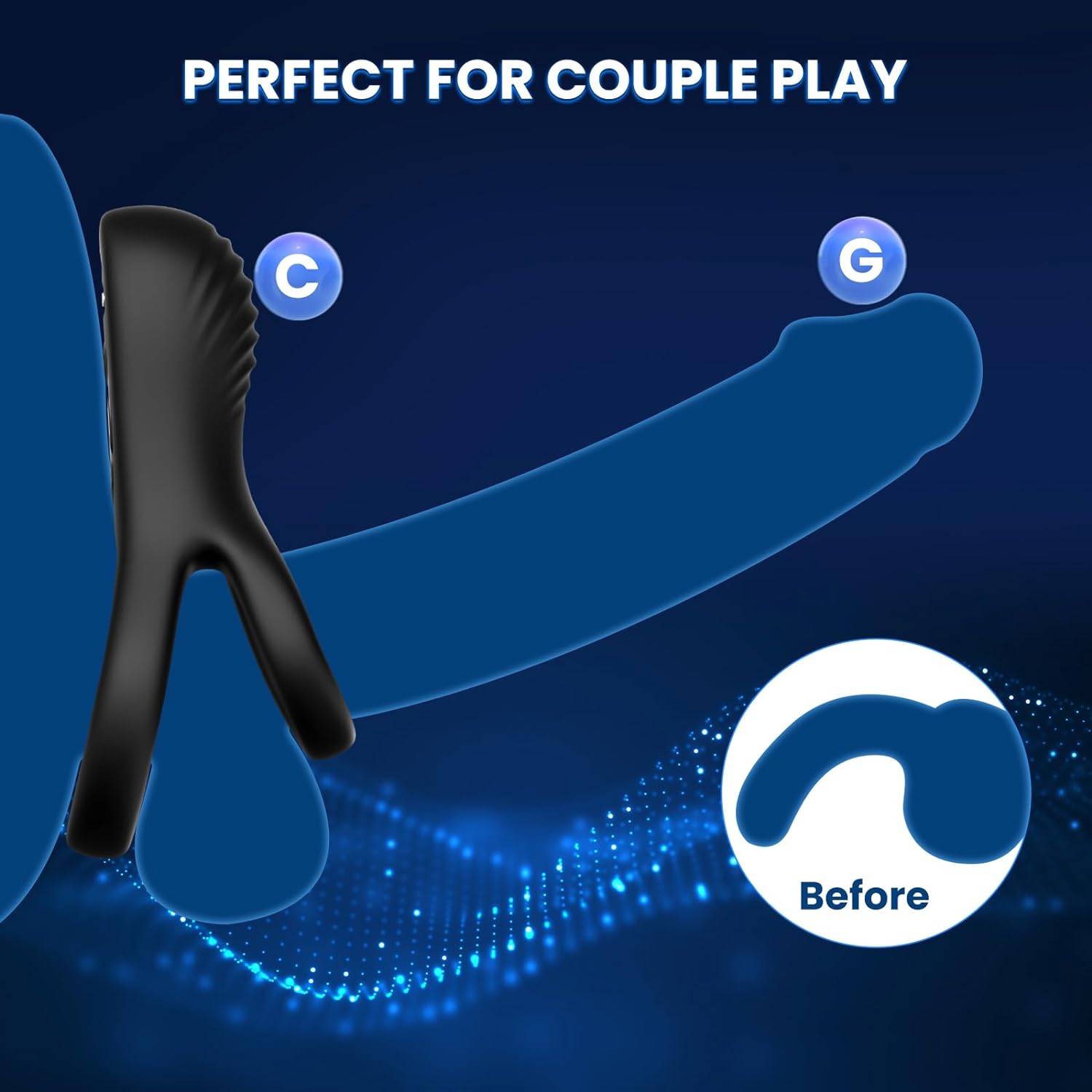 UnityPulse Remote Control Clitoral Stimulator Penis Ring